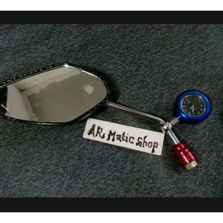 Jual jam mini untuk di batang spion motor universal jam pemanis spion ...