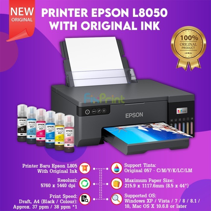 Jual Printer Epson L8050 L 8050 Photo Wifi Pengganti Epson L805 Shopee Indonesia 3871