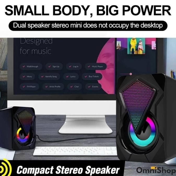 Jual Speaker A11 Usb Speker Aktif Bass Pc Desktop Mini Portable Rgb ...