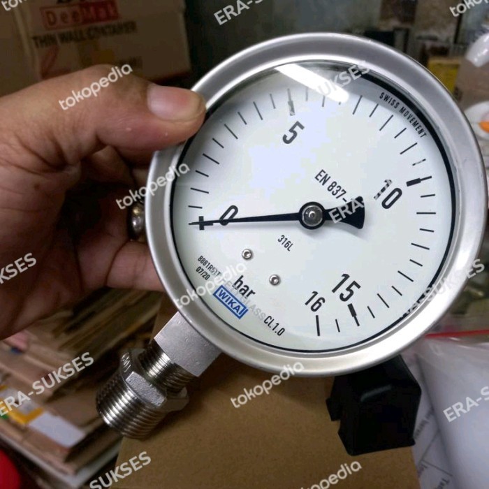 Jual Sale Jual Pressure Gauge Wika 4 Inch 0 10 Bar 12 Npt Stainless Diskon Shopee Indonesia 0227