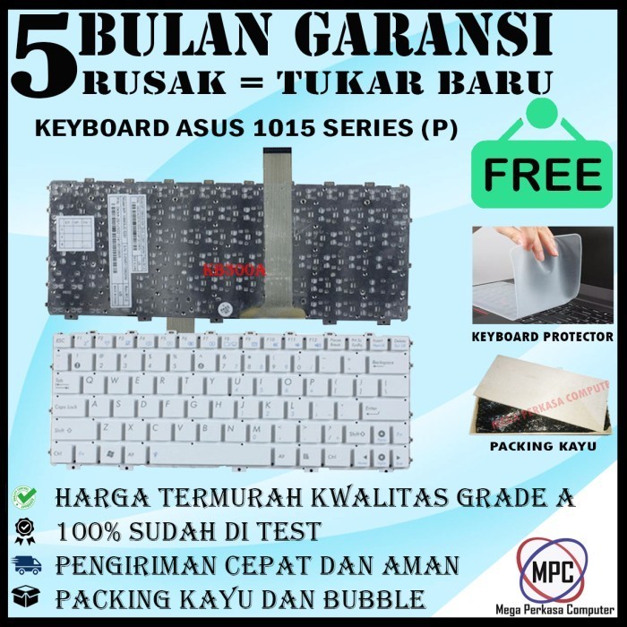 Jual Keyboard Laptop Asus Eee Pc 1015 Series White Free Keyboard ...