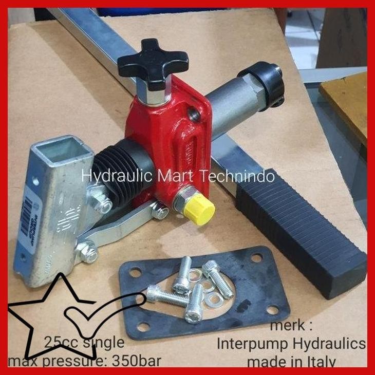 Jual [HMEB] HAND PUMP HYDRAULIC PAM TS _ 25CC SINGLE ACTING 350BAR PORT ...