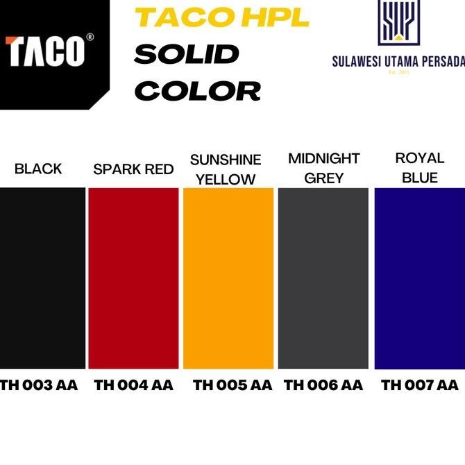 Jual best produk] Taco Hpl / Hpl Taco / Taco Laminates Solid Color AA ...