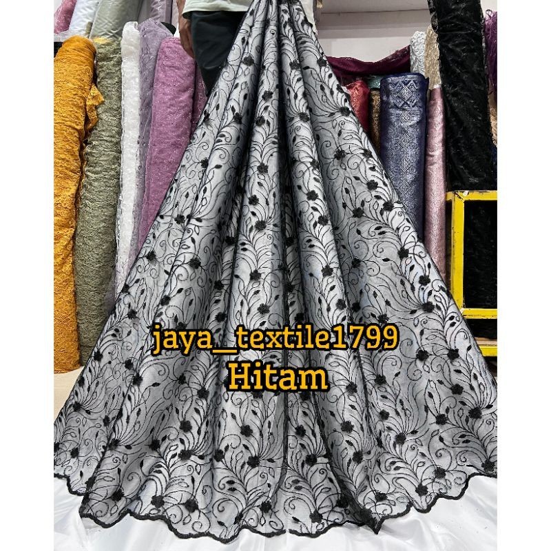 Jual Kain Tile Akar Mutiara gliter/ Tile tulle akar Mutiara/ Bahan ...