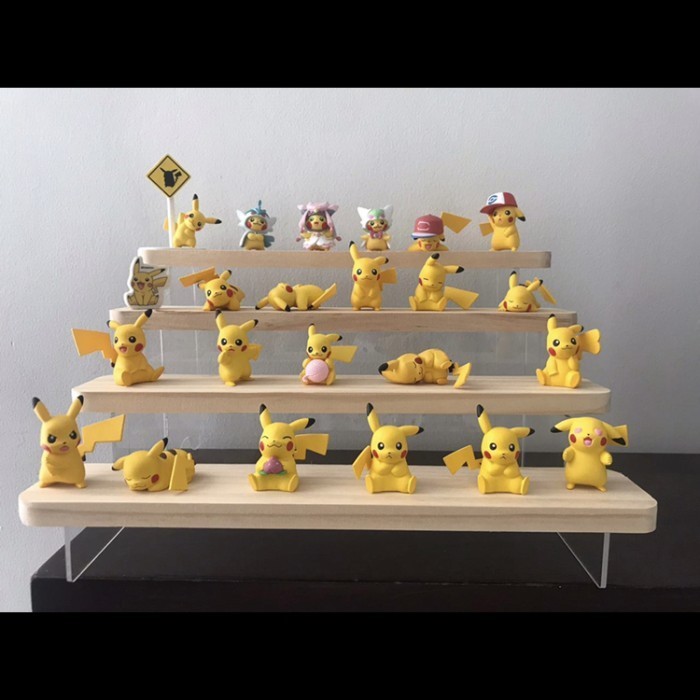 Jual Wood + Acrylic 4 tier step figurine , popmart , pokemon Display ...