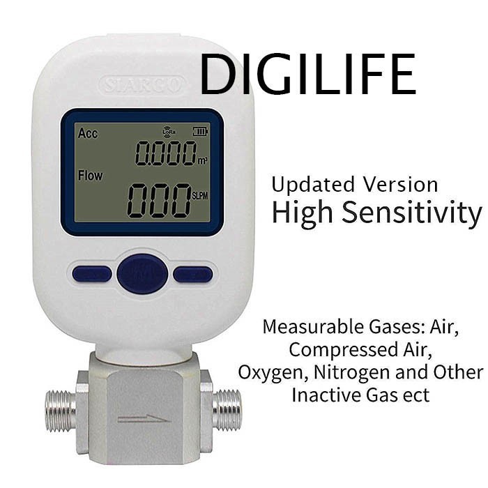 Jual Flow Meter Gas MF5708 Air Flowmeter Tester Digital Oxygen Nitrogen
