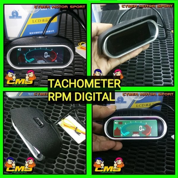 Jual Tachometer RPM digital LCD universal. tachometer mobil. tacho ...