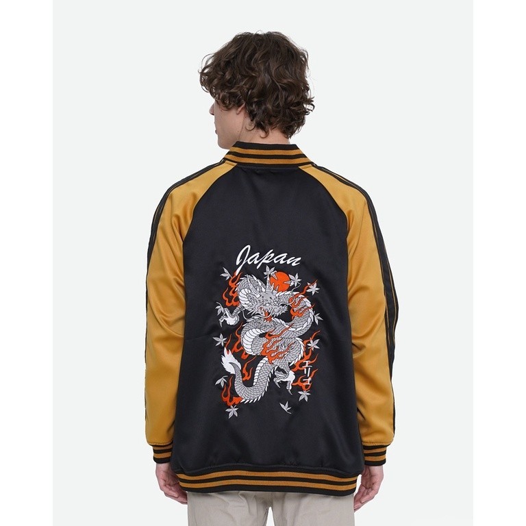 Jual Erigo Sukajan Jacket Tsurui Black Shopee Indonesia