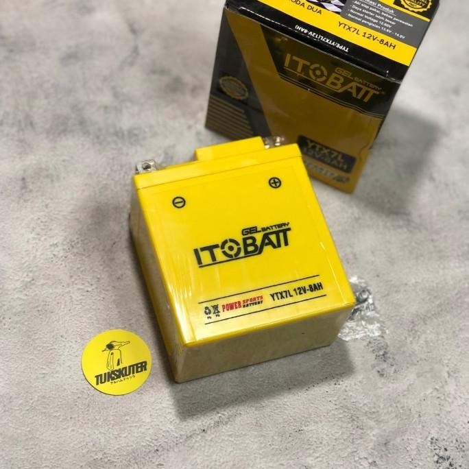 Jual Harga Promo Battery Aki Itobatt Ytx7L 12V 8Ah For Vespa Sprint