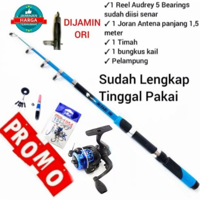 2 SET PANCINGAN LENGKAP JORAN ANTENA REEL 5BB & TAS SHIMANO SIAP PAKAI