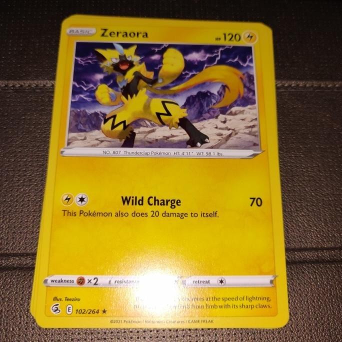 Jual Kartu Pokemon Tcg En Swsh Fusion Strike R Zeraora Shopee Indonesia