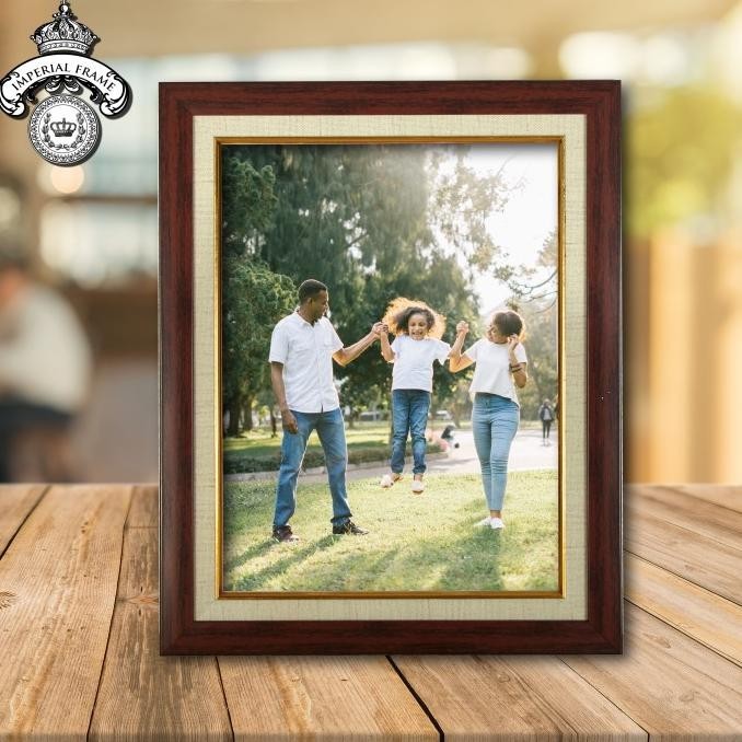 Jual Bingkai Frame Figura Foto Linen 17R ( 30x40cm ) hitam / coklat ...
