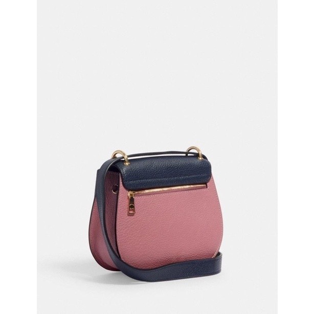 Jual Coach Colorblock Remi Saddle Bag Pink Black (C2316) | Shopee Indonesia