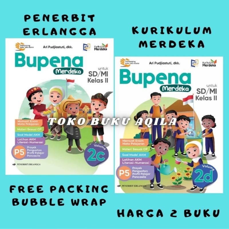 Jual Paket Bupena Merdeka Volume 2C & 2D Kelas 2 SD/MI Erlangga ...