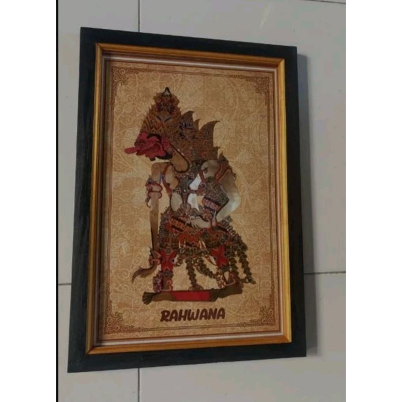 Jual hiasan dinding gambar wayang rahwana plus bingkai | Shopee Indonesia