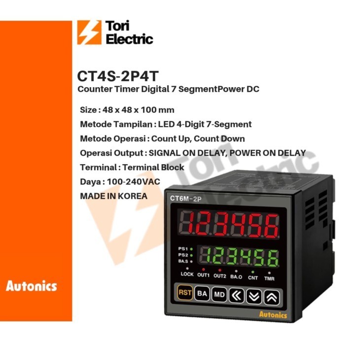 Jual AUTONICS CT4S-2P4T Counter Timer Digital CT Series 100% ORI ...