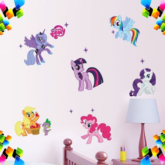 Jual Stiker Dinding 124 LL STICKER KUDA PONI MY LITTLE PONY STIKER ...