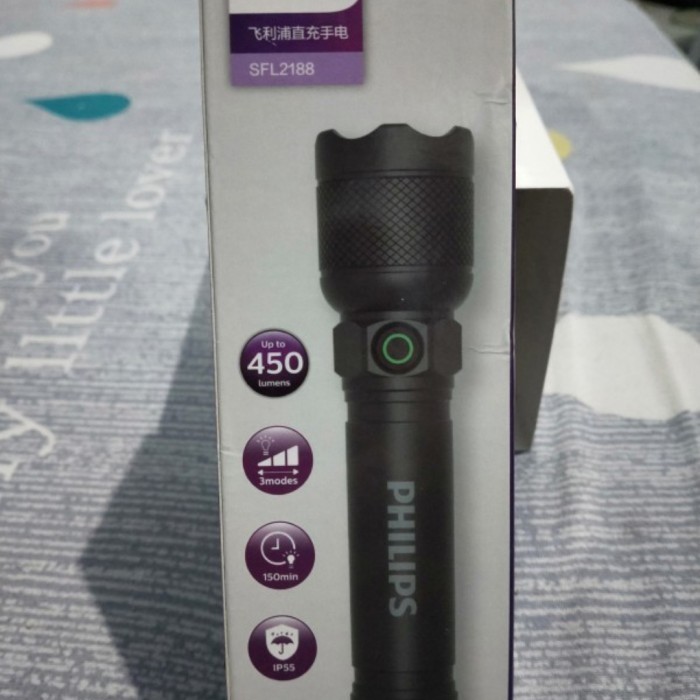 Jual Philips sfl 2188 senter led Flashlight led senter police super ...