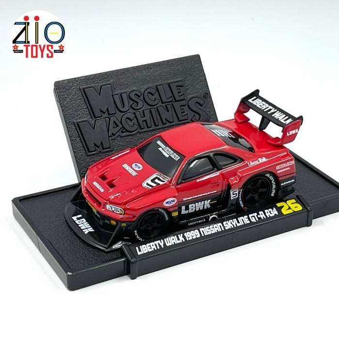Jual Maisto Muscle Machines LBWK 1999 Nissan Skyline GT-R R34 Red ...