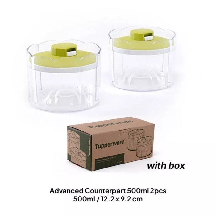 Jual Tupperware advanced counterpart toples kue 500ml 2pcs | Shopee ...