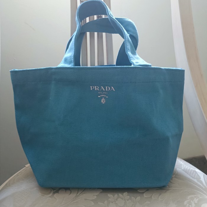 Jual Original Prada Vip Gift Set Counter Blue Bag Biru Tas Authentic Shopee Indonesia