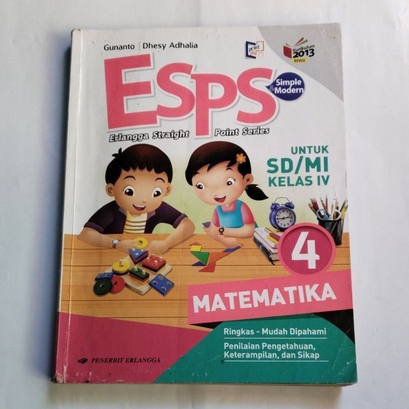 Jual Buku Ori Esps Matematika Kelas 4 Sd Penerbit Erlangga Shopee Indonesia 7765