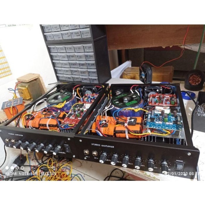 Jual Ready Power Amplifier rakitan 10 Ampere Donat bisa karaoke
