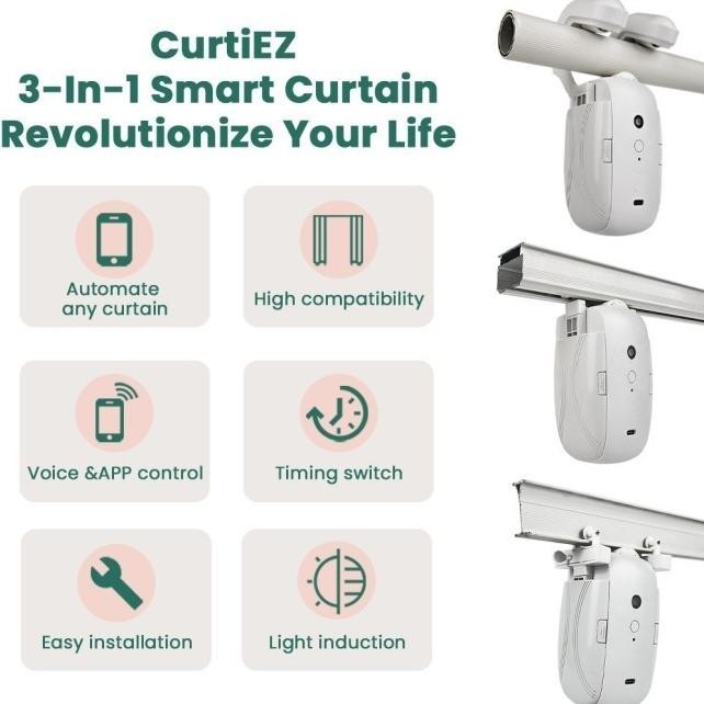 Jual Seyven Smart Curtain Gorden Otomatis Smart Wifi Curtain Motor Barangbaru Shopee Indonesia