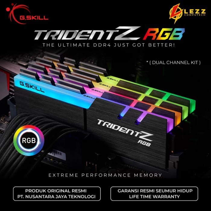 G.Skill Trident Z RGB 16Go (2x8Go) DDR4 3600MHz - PC4-28800 - Comme Neuf