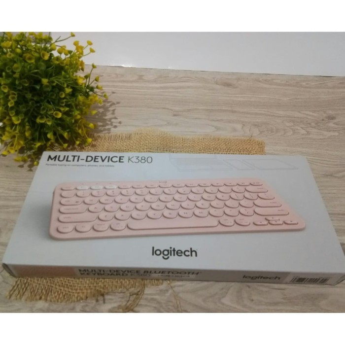 Jual Logitech K380 Keyboard Wireless Multi Device Rose | Shopee Indonesia