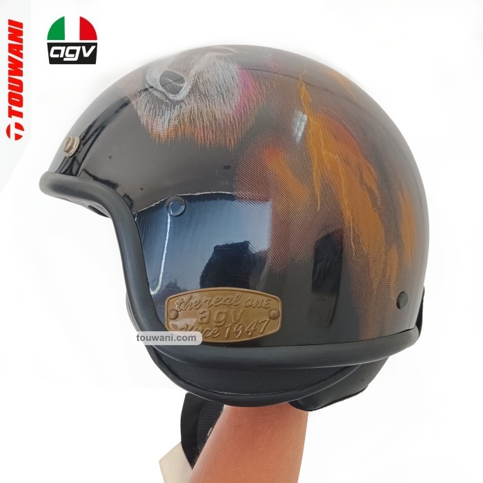 Jual Helm AGV Smile Open Half Face Retro Classic Harley Vespa Retro