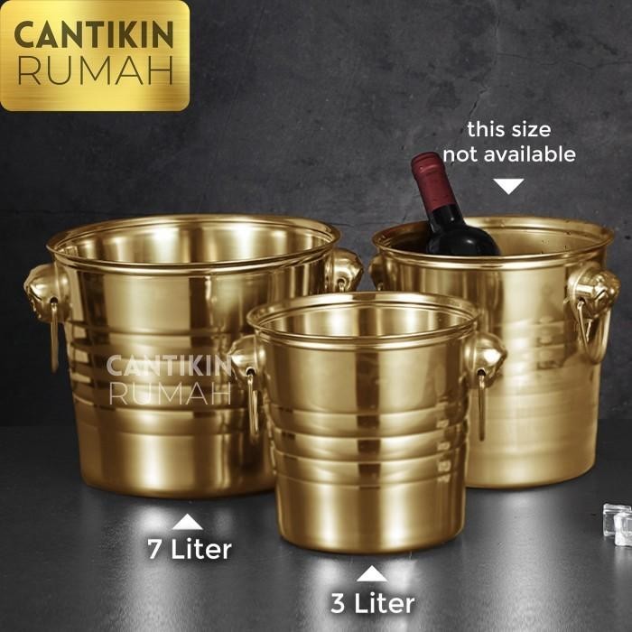 Jual Ice Bucket Ember Es Jumbo Stainless Gold Emas Wine Champagne ...