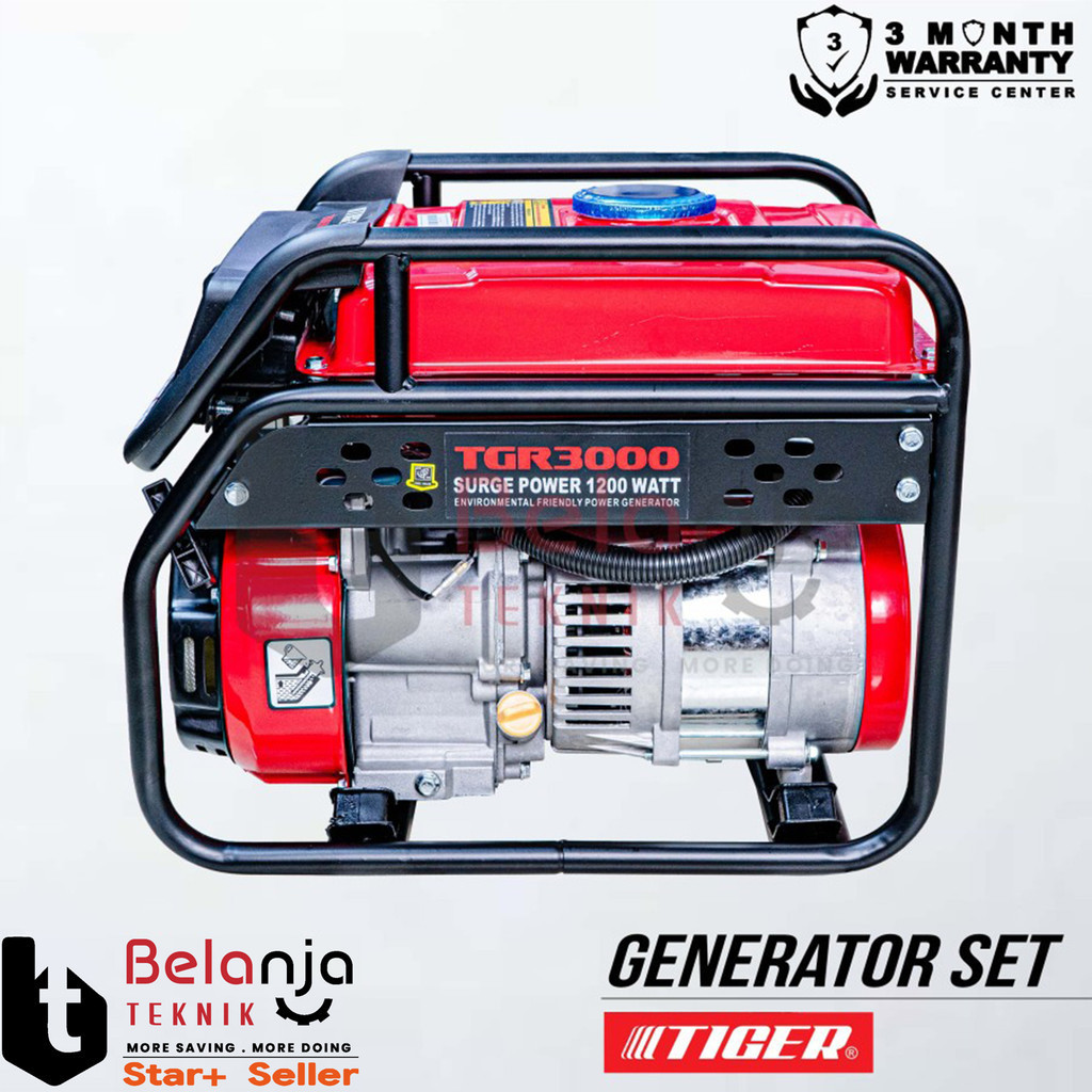Jual Tiger Generator Set Bensin TGR 3000 1200 Watt Genset Recoil ...