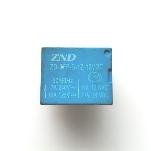 Jual (TRB) RELAY ZND ZD-3FF-S-1Z Relay SPDT 5 pin coil 12vdc contact 7A ...