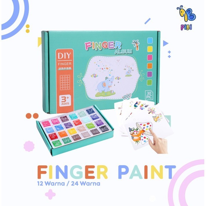 Jual Finger Painting Diy / Colouring Set / Washable Paint Color ...