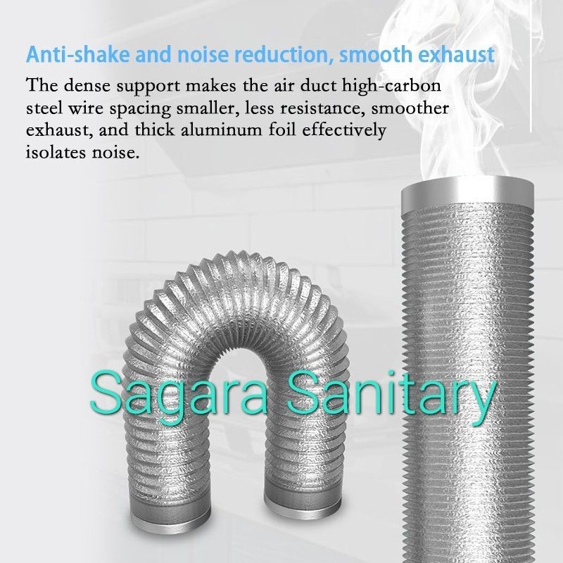 Jual Pipa Selang Cooker Hood 4 I Panjang 3 Meter / Flexible Ducting