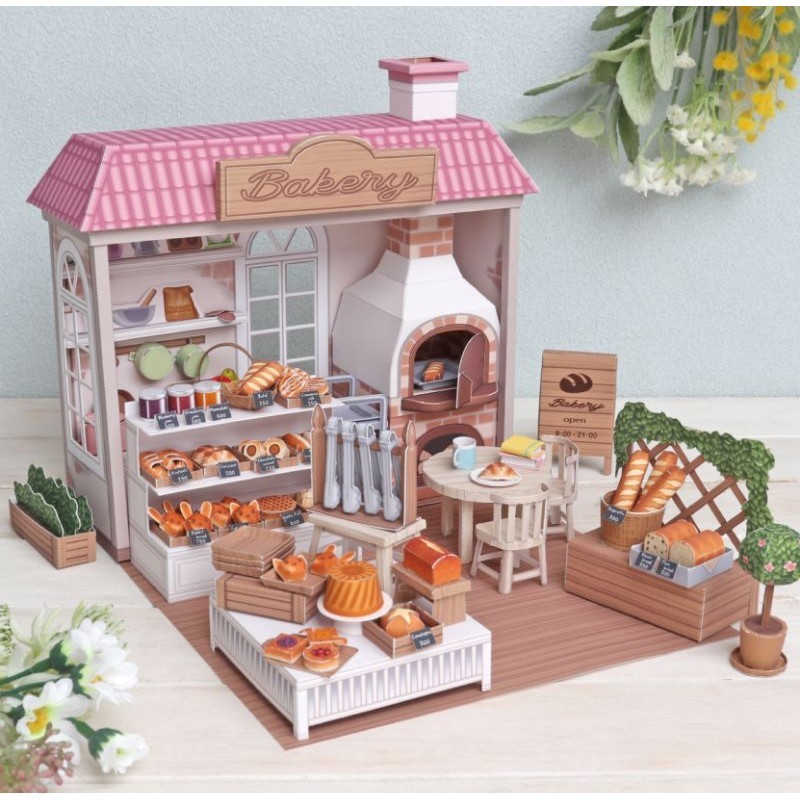 Jual Lembaran pola papercraft miniatur toko roti (CP-AgE24) | Shopee ...