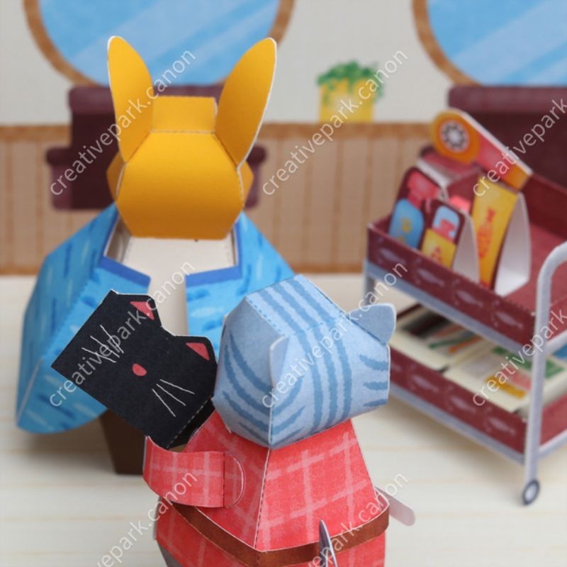 Jual Lembaran pola papercraft kucing penata rambut (CP-AgE47) | Shopee ...