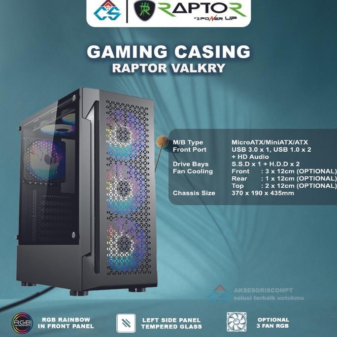 Jual HARGA DISC - Casing Gaming RAPTOR VALKRY- Casing Gaming FULL ATX ...