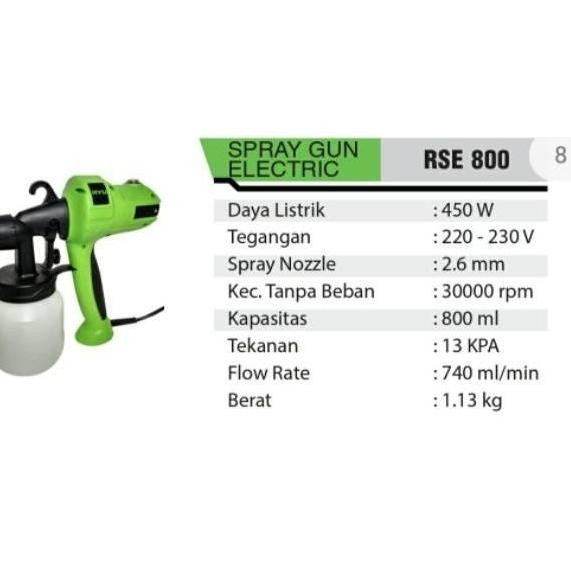 Jual Ryu Spray Gun Elektrik Rse 800 - Mesin Cat Semprot Ryu Rse800 ...