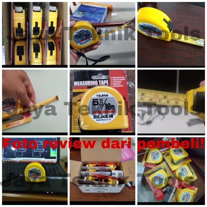 Jual Meteran Tajima 5 Meter Hi Lock Kuning Measuring Tape | Shopee ...