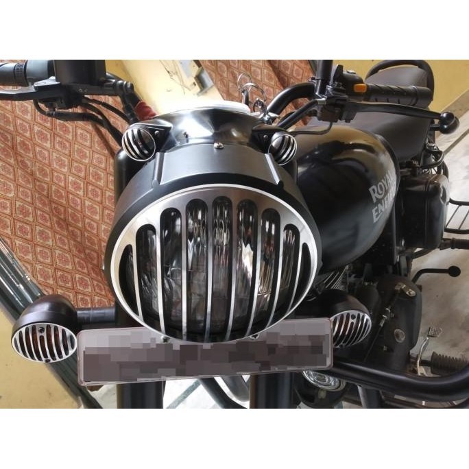 Jual Custom Headlamp Grill Lampu Re Classic 350 & 500 Uce Baru Shopee