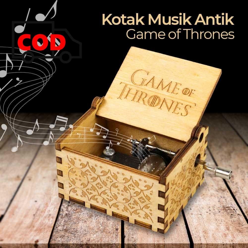 Jual Music Box Kotak Pemutar Musik Antik Wooden Engraving untuk Kado ...
