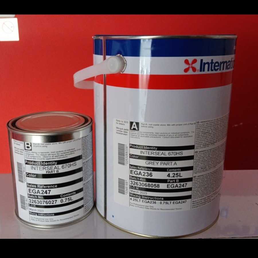 Jual Interseal 670HS, cat lantai epoxy u/ beton,semen,marine grade
