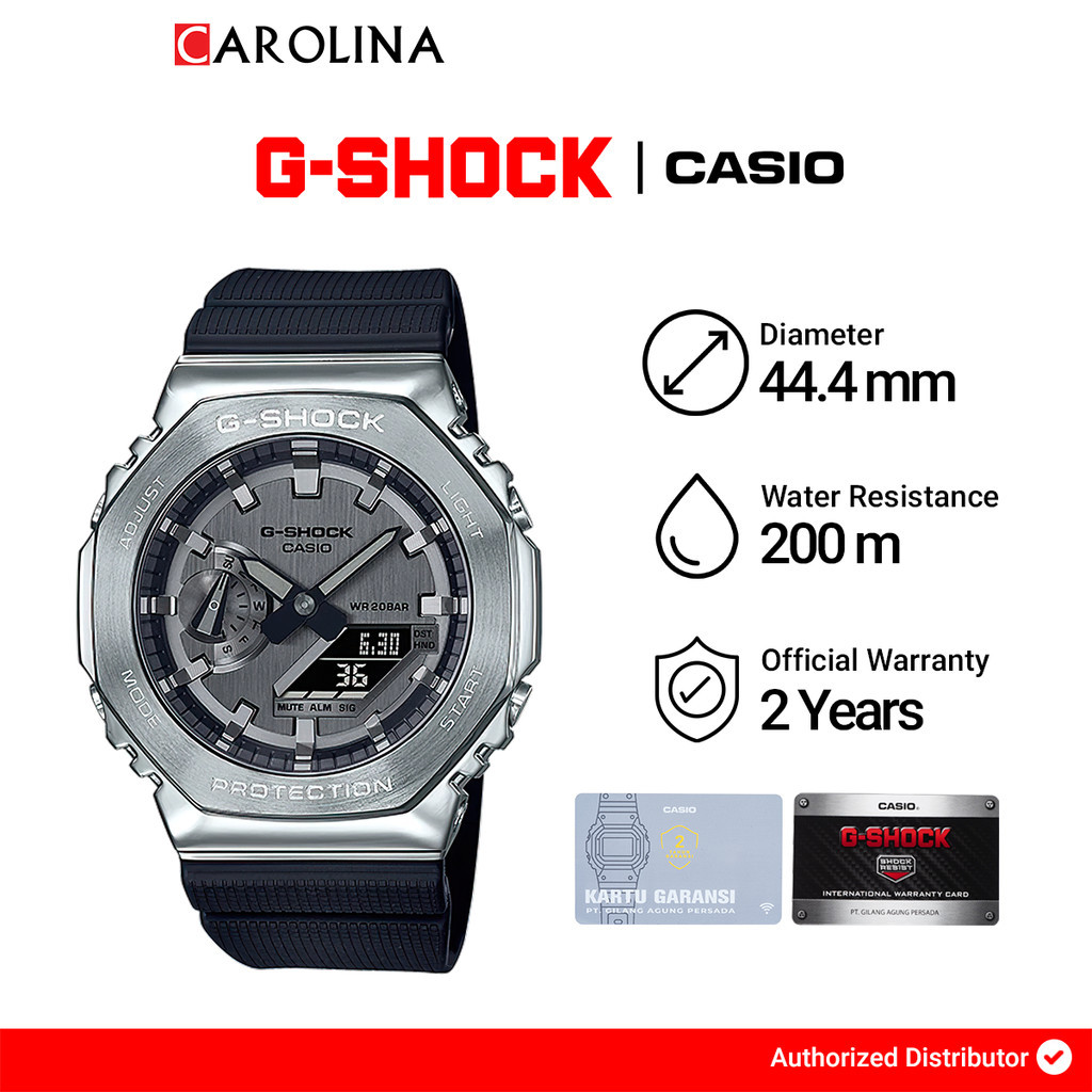 Jual Jam Tangan Pria Casio G-Shock GM-2100-1A CasiOak Metal