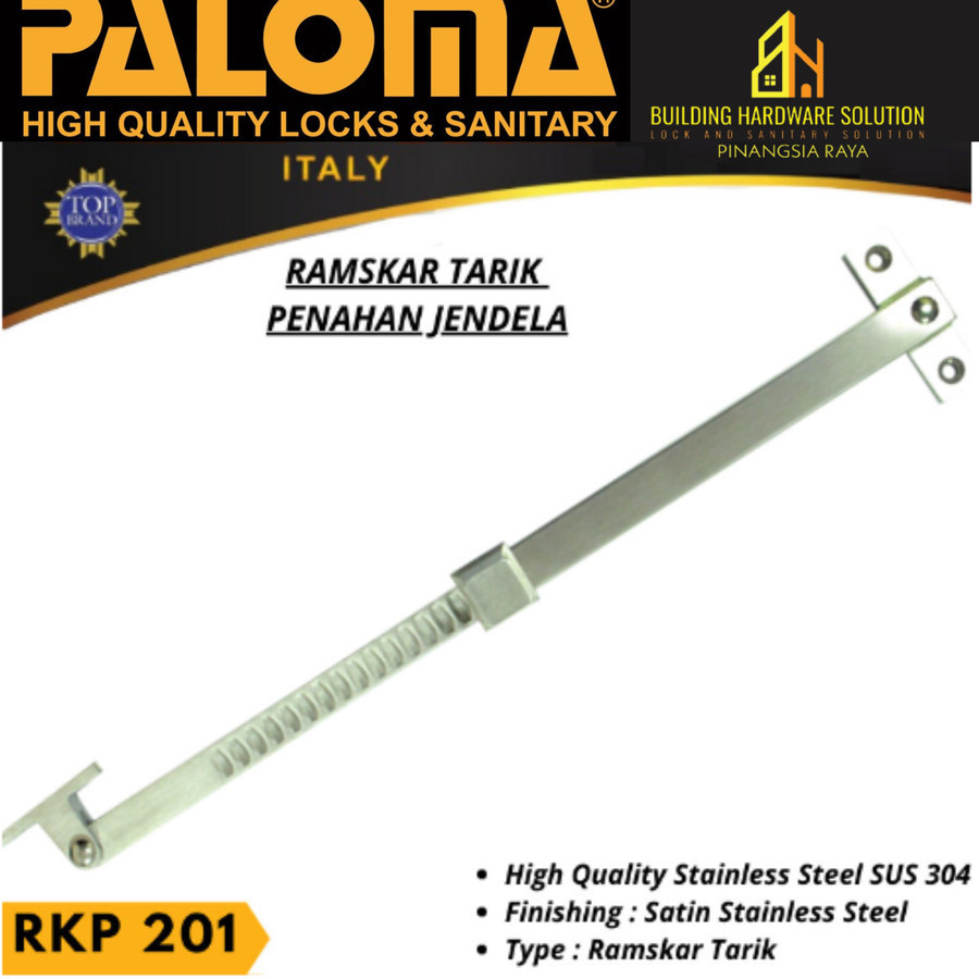 Jual Ramskar PALOMA RKP 201 Stainless Sus 304 Lamskar Penahan Jendela ...