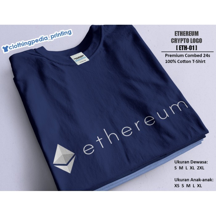 Jual AG9 Kaos Ethereum Eth Logo Symbol Crypto Coin Cryptocurrency T ...