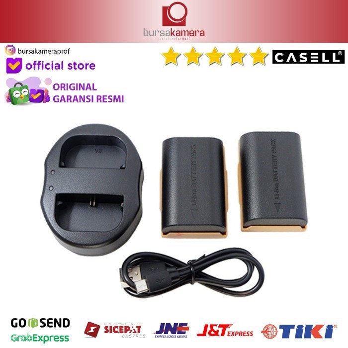 Jual CASELL BATTERY LP-E6N / LP E6N + DUAL CHARGER GARANSI RESMI MURAH ...