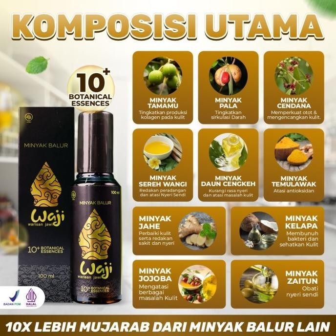 Jual 1 Botol Minyak Waji - Minyak Balur Ajaib Herbal Ampuh Khas Jawa ...