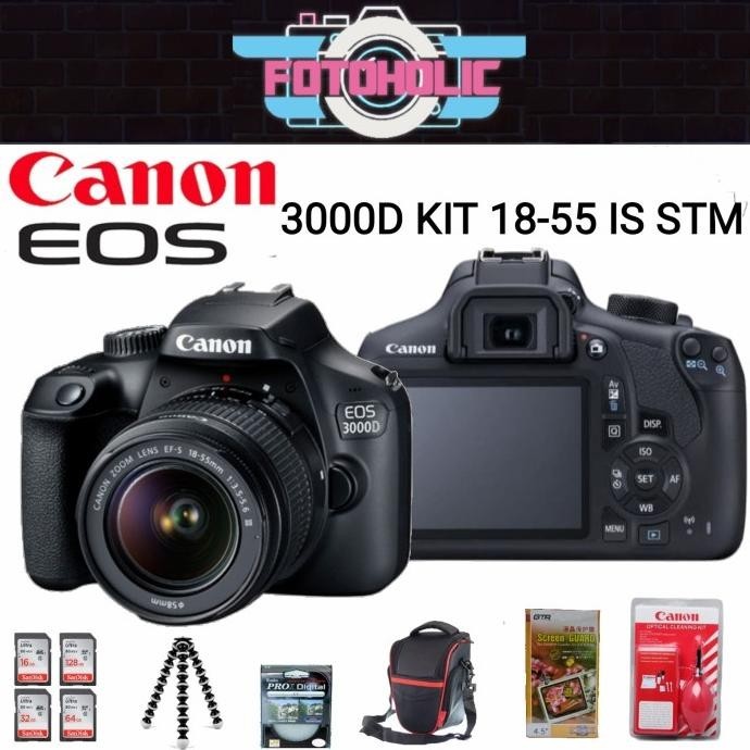 Jual CANON EOS 3000D KIT 18-55 IS STM/3000D KIT /KAMERA CANON EOS 3000D ...